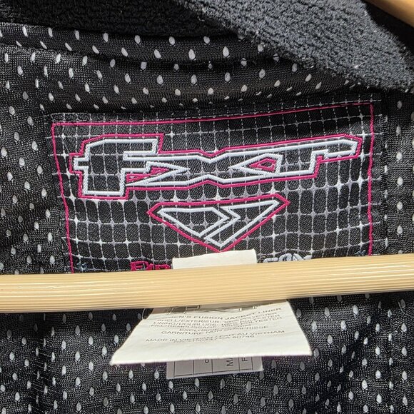 FXR Racing Jacket Womens 12 Black White Fusion F.A.S.T. Snowmobile Insulated - Picture 15 of 16